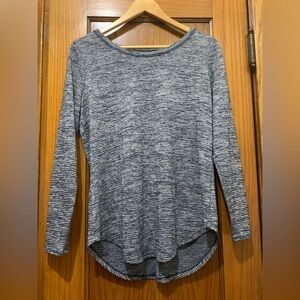 Athleta Women's Navy & White Long Sleeve Medium Top